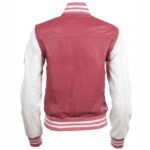 Women's Leather Varsity Letterman Bomber Jacket - Image 4