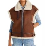 Women's WWII B3 Aviator Sheepskin Leather Vest