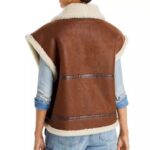 Women's WWII B3 Aviator Sheepskin Leather Vest - Image 3