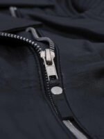 Women's Black Zipper Biker Jacket with Lip Collar - Image 4