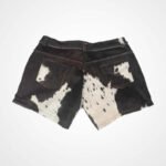 Women's Western Cowgirl Cowhide Hair-On Leather Shorts - Image 2