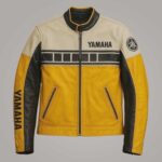 Yamaha Racing Cafe Racer Leather Jacket for Men