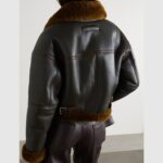 Acne Studios Shearling-Trimmed Textured Leather Jacket - Image 2
