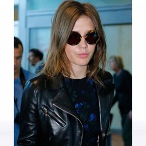 Adele Exarchopoulos Inspired Black Sheepskin Leather Jacket