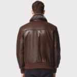 Air Force Aviator Leather Jacket with Fur Collar - Image 2