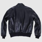 Alpha Black Goatskin Modern A-2 Leather Jacket - Image 2