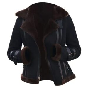 Women's Meghan Aviator Bomber Fur Jacket