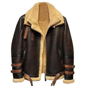 B3 Flight Sheepskin Aviator Fur Leather Jacket