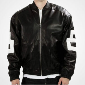 Michael Hoban 8 Ball Leather Bomber Jacket