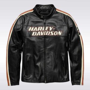 Black Harley Davidson Leather Motorcycle Jacket
