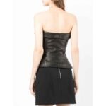 Black Leather Corset Top - Image 3