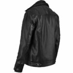 Black Sherpa Leather Jacket - Image 2