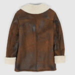 Brown Shearling Ranch Coat for Men - Image 3