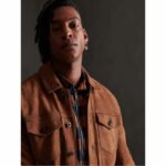 Brown Suede Leather Shirt Jacket