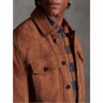 Brown Suede Leather Shirt Jacket - Image 3
