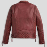 Burnt Red Biker Leather Motorbike Jacket For Men - Image 2