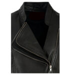 Women’s Double-Breasted Punk Motorcycle Leather Waistcoat - Image 3