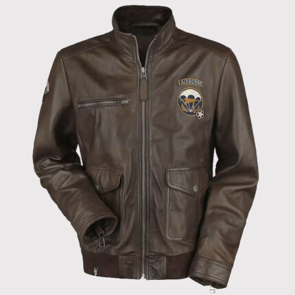 Call of Duty WWII Men's Brown Leather Jacket