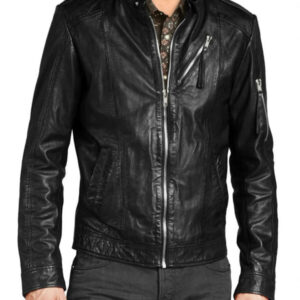 Classic Black Leather Jacket for Men