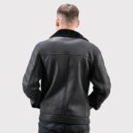 Classic Real Sheepskin Black Jacket for Men - Image 3