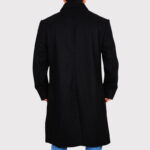 Classic Black Wool Trench Coat - Image 2