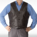 Timeless Chestnut Leather Waistcoat