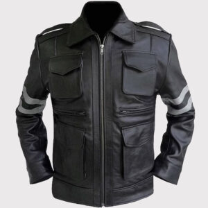 Classic Leon Kennedy RE6 Gaming Leather Jacket - Resident Evil VI