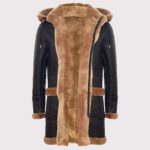 Classic Men's Genuine Shearling Sheepskin Duffle Coat - Image 3