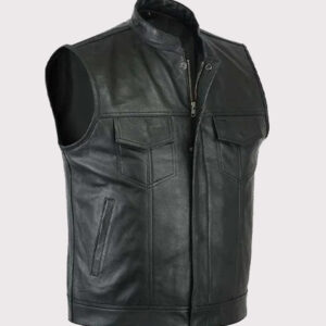 Personalized Biker Leather Waistcoat - Your Style, Your Way