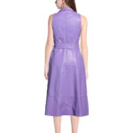 Chic Button Down Leather Dress - Fall 2023 Edition - Image 2