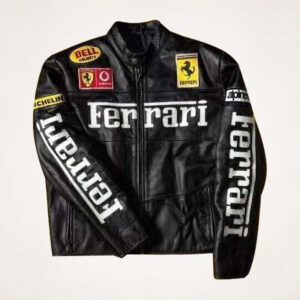 Ferrari Black Racing Leather Jacket