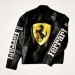 Ferrari Black Racing Leather Jacket - Image 2