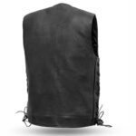 Men's Motorcycle Club Gambler Leather Vest - Image 2