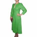 Cocktail Genuine Leather Mini Party Dress For Women - Image 4