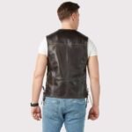 Handcrafted Vintage Leather Motorcycle Vest - Image 2