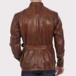Handmade Distressed Brown Biker Leather Jacket for Men - Image 3