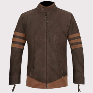 Handmade X-Men Wolverine Brown Leather Jacket