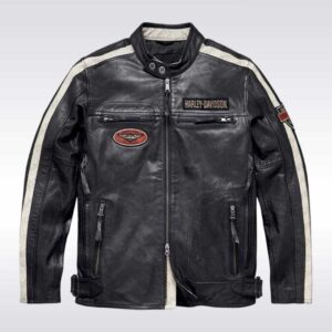 Harley Davidson Command Midweight Leather Motorcycle Jacket for Men
