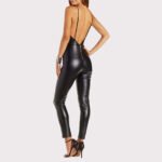 Sizzling Women's Leather Jumpsuit - Image 2