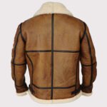 Iconic Men's Brown B3 Bomber Shearling Jacket - Image 2