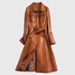 Italian Style Real Leather Trench Coat