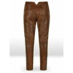 Jim Morrison Premium Quality Brown Cow Leather Jeans - Image 3