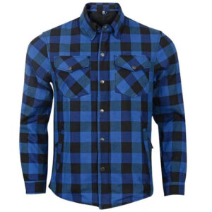 Men's DuPont? Kevlar? Lined CE Armored Motorcycle Flannel Shirt
