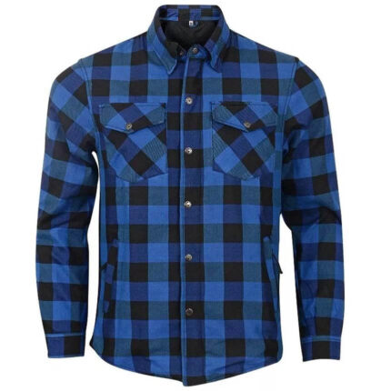 Men's DuPont™ Kevlar® Lined CE Armored Motorcycle Flannel Shirt