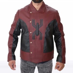 Last Stand Spider Man Red & Black Leather Biker Jacket