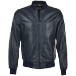 Latest Fashion Men's Zinc Leather Bomber Jacket