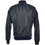 Latest Fashion Men's Zinc Leather Bomber Jacket - Image 2