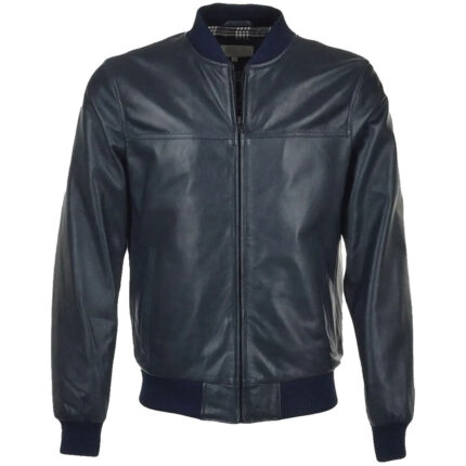 Latest Fashion Men's Zinc Leather Bomber Jacket