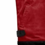 Lava Red Suede Ryan Reynolds Sherpa Leather Jacket - Image 4