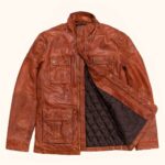 Field Leather Jacket - Light Brown Classic - Image 3